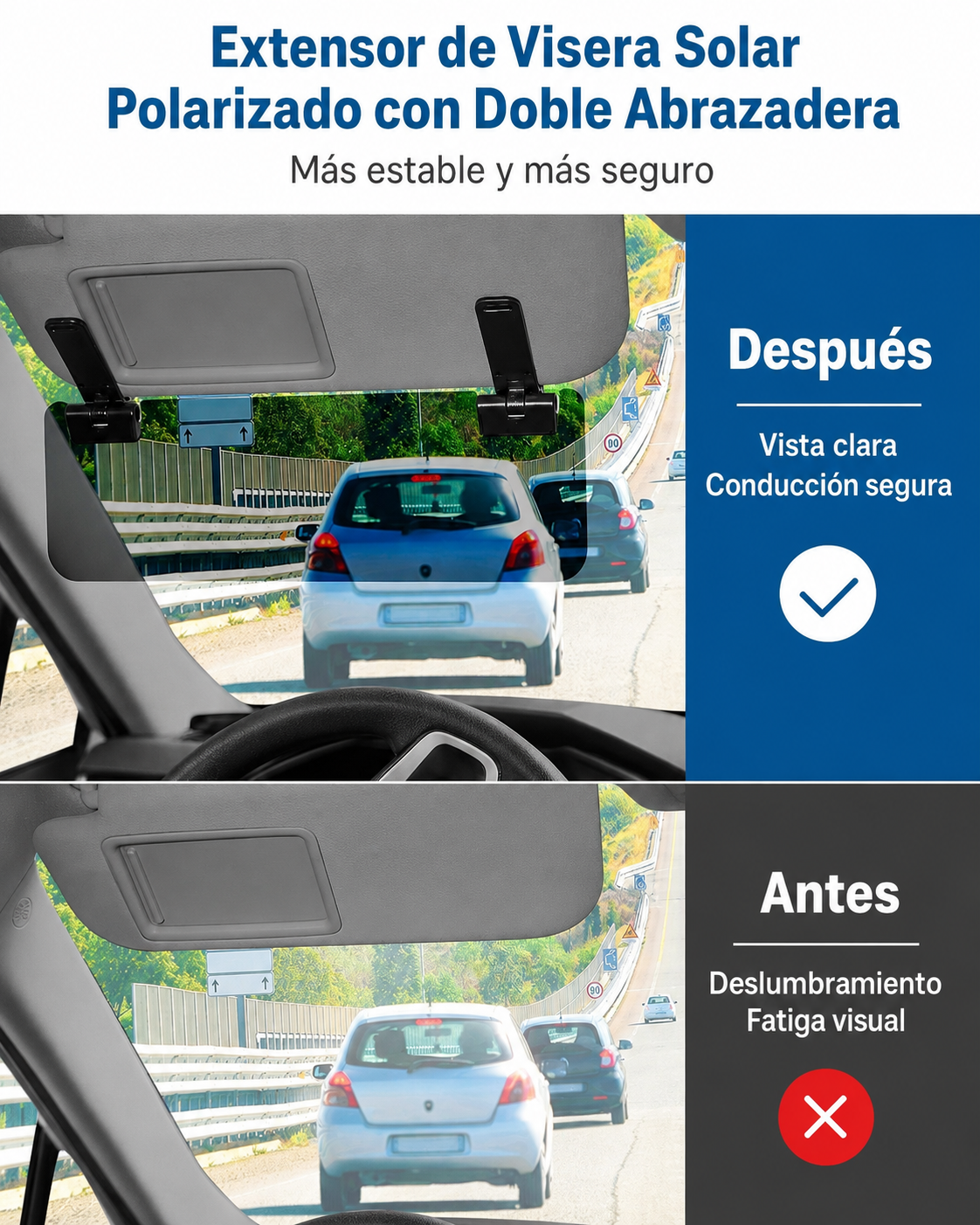 Visor Extensible Anti-Reflejos